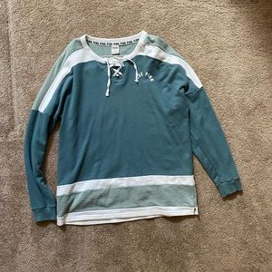 PINK tunic sweatshirt. Size Large.